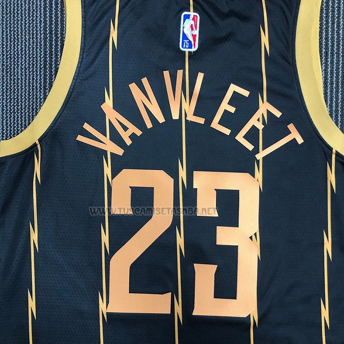 Camiseta Fred Vanvleet NO 23 Toronto Raptors Ciudad 2021-22 Negro